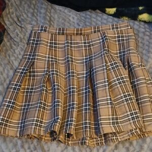 Wild Fable Tan Plaid Skirt
